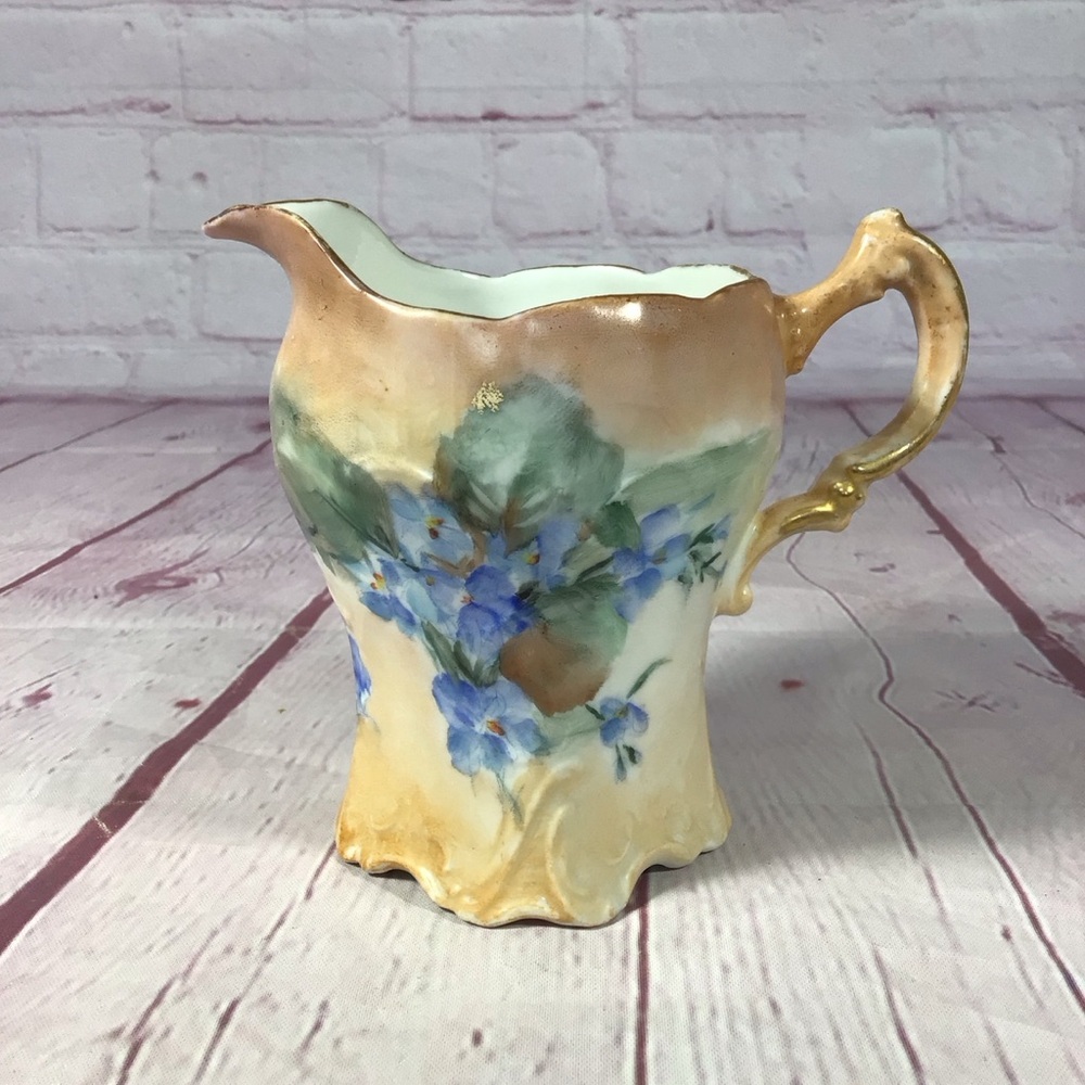Vintage Weimar Germany Floral Porcelain Creamer Pitcher